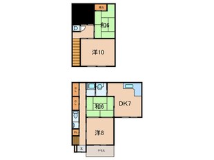 仲田２丁目戸建の物件間取画像